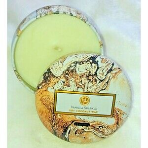 candle new Huntington HOME Soy and Coconut wax vanilla sparkle
